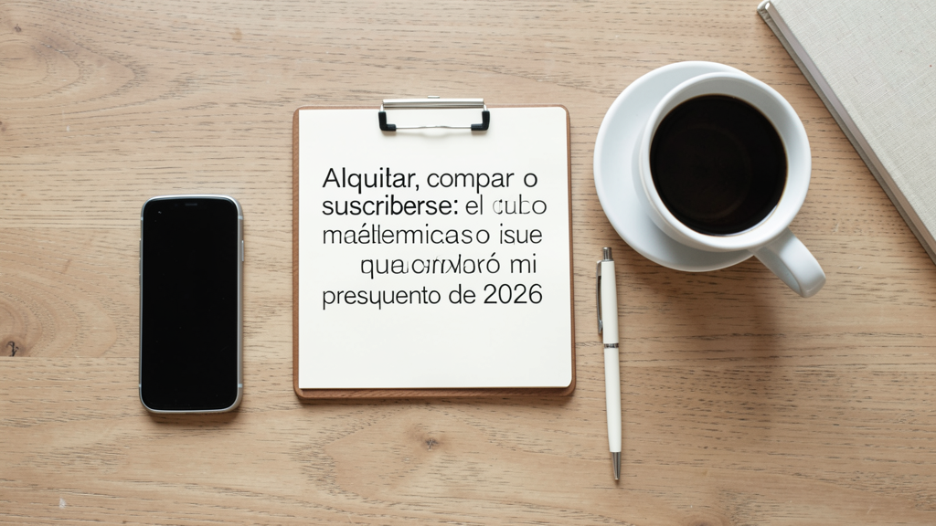 Detalle fotográfico relacionado con Alquilar, comprar o suscribirse: el cálculo matemático que salvó mi presupuesto de 2026
