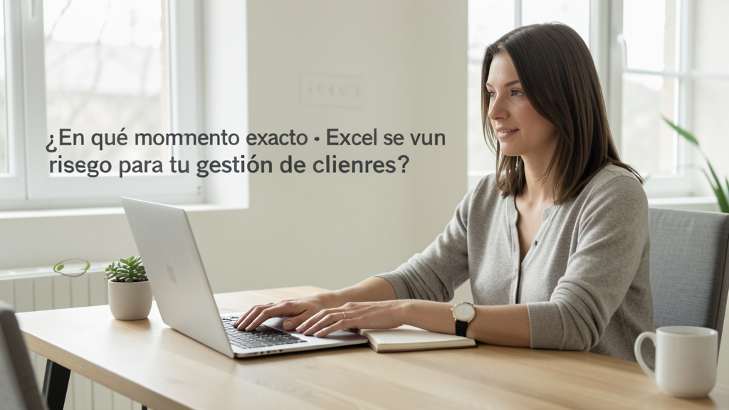 Imagen editorial que ilustra ¿En qué momento exacto Excel se vuelve un riesgo para tu gestión de clientes?
