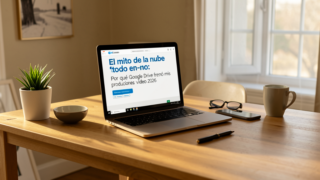 Imagen editorial que ilustra El mito de la nube 'todo en uno': Por qué Google Drive frenó mis producciones de vídeo en 2026
